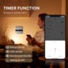 کلید چهار پل هوشمند TUYA مشکی دارای نمایشگر با ارتباط ZigBee مدل M8 PRO