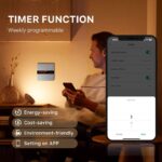 کلید چهار پل هوشمند TUYA مشکی دارای نمایشگر با ارتباط ZigBee مدل M8 PRO