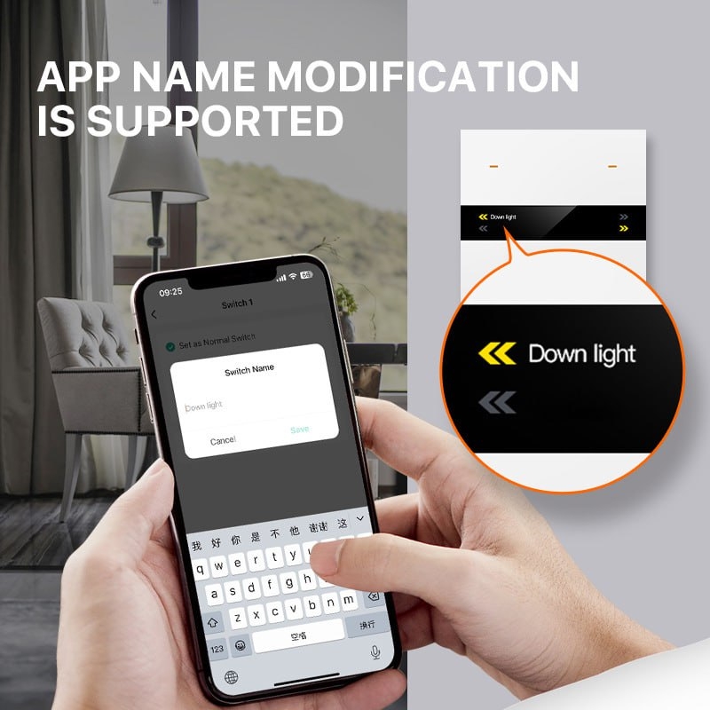 کلید چهار پل هوشمند TUYA مشکی دارای نمایشگر با ارتباط ZigBee مدل M8 PRO