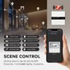 کلید چهار پل هوشمند TUYA مشکی دارای نمایشگر با ارتباط ZigBee مدل M8 PRO