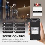کلید چهار پل هوشمند TUYA مشکی دارای نمایشگر با ارتباط ZigBee مدل M8 PRO