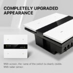 کلید چهار پل هوشمند TUYA مشکی دارای نمایشگر با ارتباط ZigBee مدل M8 PRO