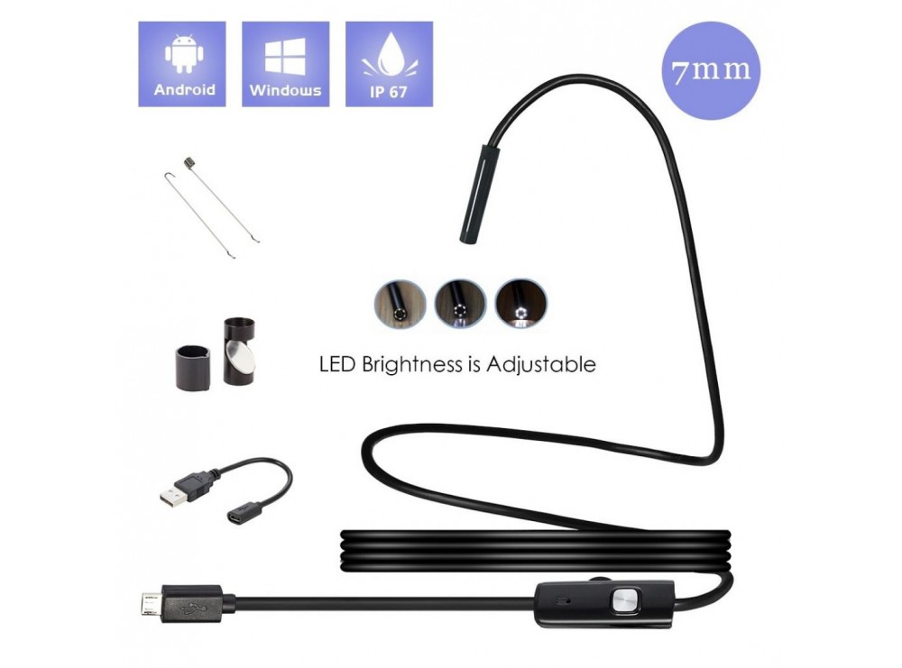 دوربین آندوسکوپی 1.3 مگاپیکسل لنز 7mm کابل 1 متر رابط USB
