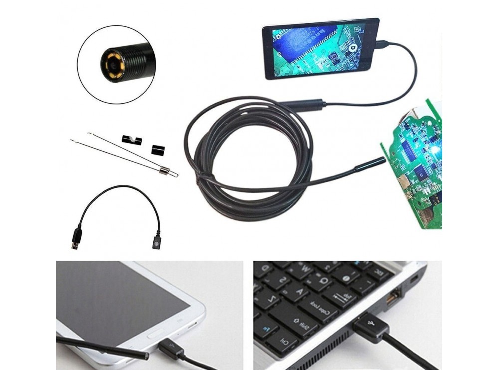 دوربین آندوسکوپی 1.3 مگاپیکسل لنز 7mm کابل 1 متر رابط USB